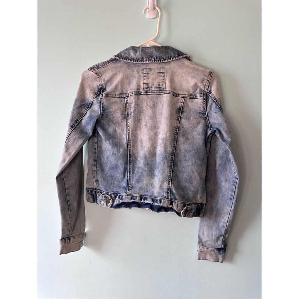 Mudd Distressed Acid washed Denim Jacket - Picture 4 of 4